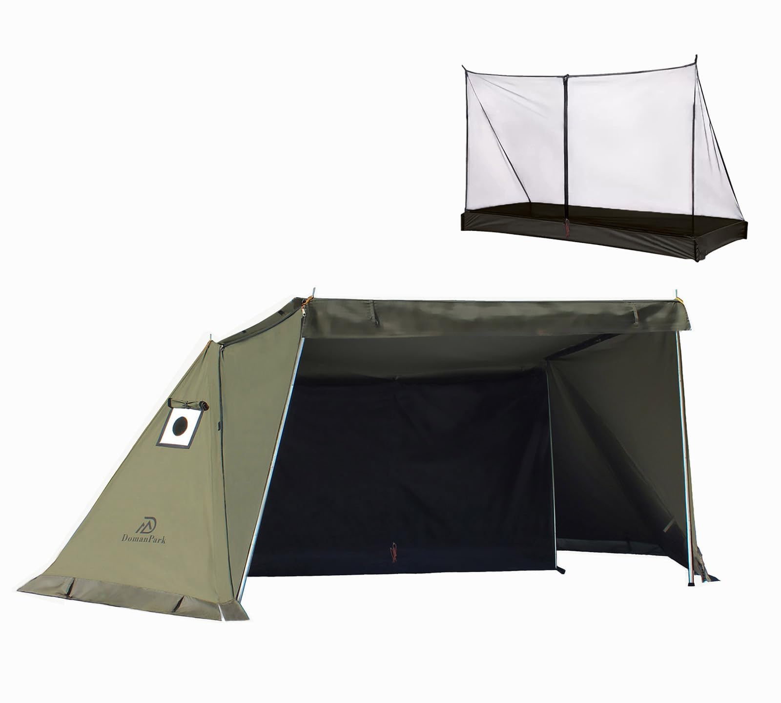 Amazon.co.jp: DomanPark パップテント TC 軍幕 テントソロ ポリ