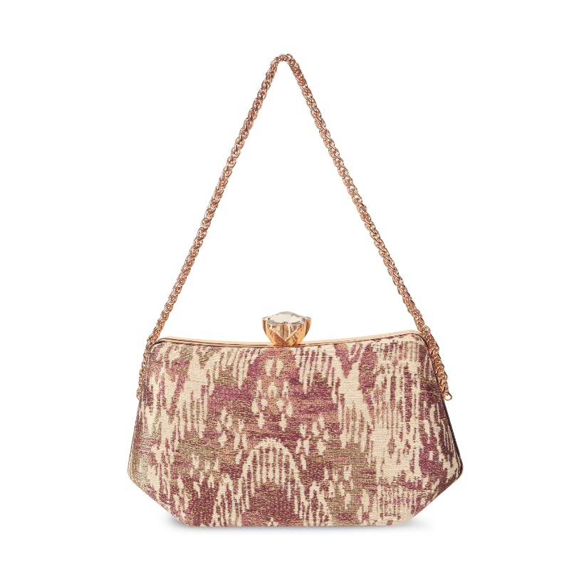 metro Women Fabric Party/Evening Clutch with Metal Sling-picture-27