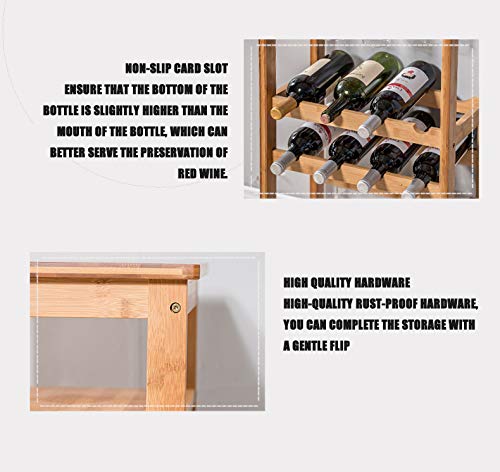 Soporte para botellas de vino Ruby Lil en madera natural miniatura 3