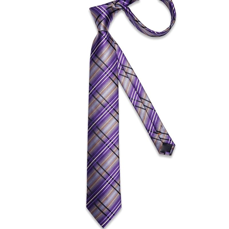 Corbata de seda para hombre con set y accesorios miniatura 3