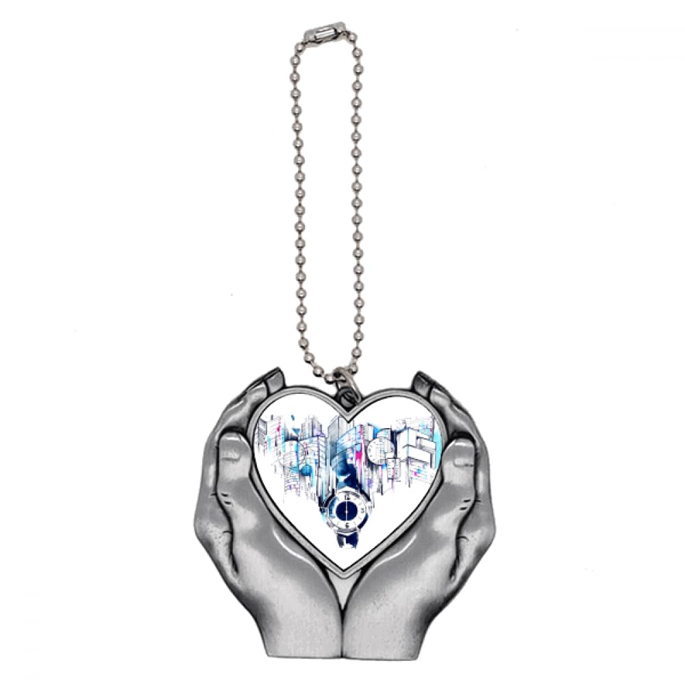 Porte-clés cœur horloge moderne le cadeau idéal pour exprimer votre amour