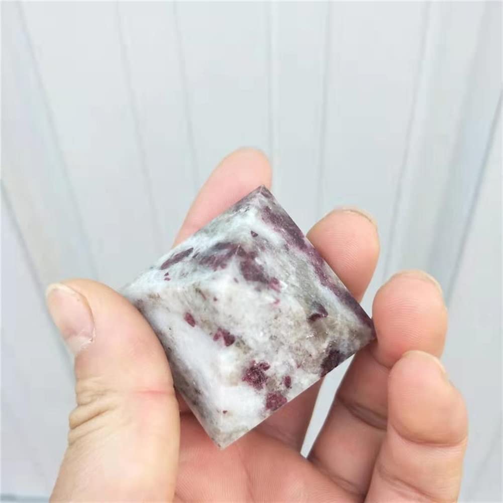 Cristallo Naturale Grezzo 1pc tormalina Rossa Naturale piramidi Rubellite Cristallo Pietra Grezza 40MM-50MM Adatto for la casa Collezioni di casa (Color : 1pc 40mm)