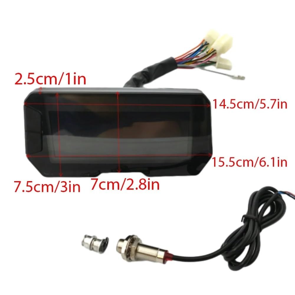 Odómetro Digital Velocímetro Digital LCD para motocicleta, odómetro, accesorios para incluidos, Universal, 12000 RPM para 12 V