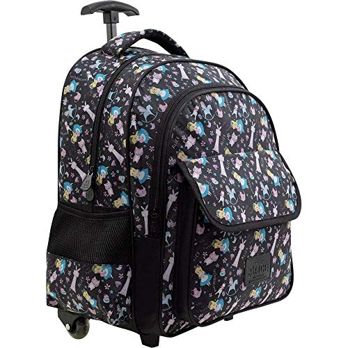 Mala com Rodas 16 Alice, Alice, Tea Time, Preta, Pacote de 1