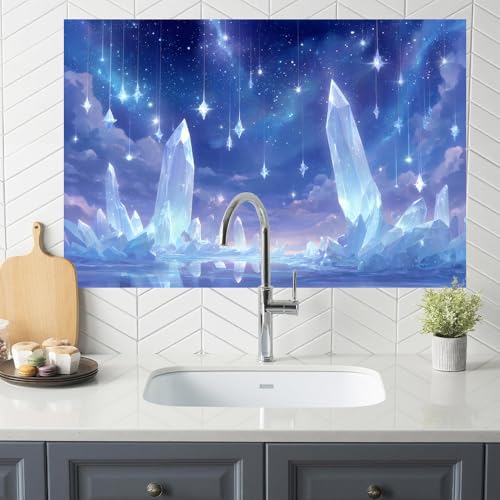 Image of Crystal Fantasy Kitchen Backsplash Peel and Stick, 35.4x23.6 in