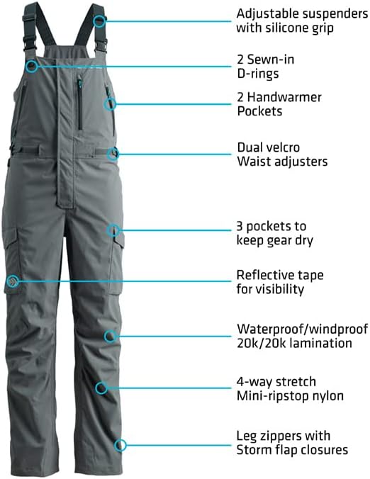 Miniatura 4 de Whitewater Great Lakes - Baberos de pesca impermeables y resistentes al viento con nailon Ripstop
