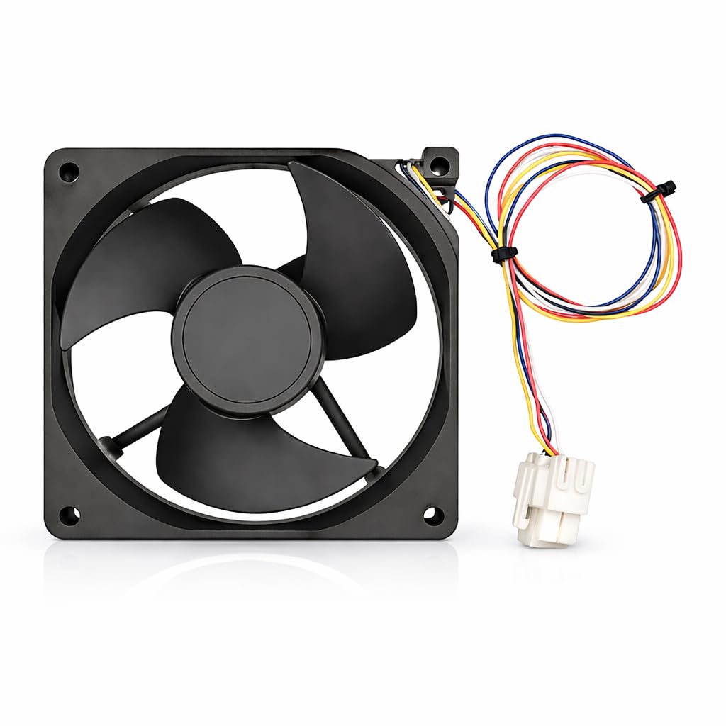 Refrigerator Evaporator Fan Motor Fit for GE Fridge Some Models, 4-Pin Freezer Cooling Fan Motor Replace WR60X32088 EWR60X32088 U12E12MS2CA3-57Z32, DC12V 0.27A 3W