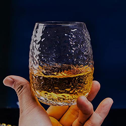 Set de 2 vasos de vidrio 12 oz estilo elegante miniatura 7