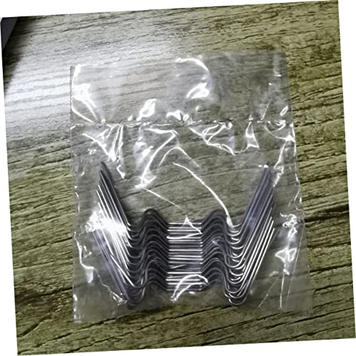 Mipcase paquete de 100 estacas de jardín en forma de W de acero inoxidable para uso exterior miniatura 6