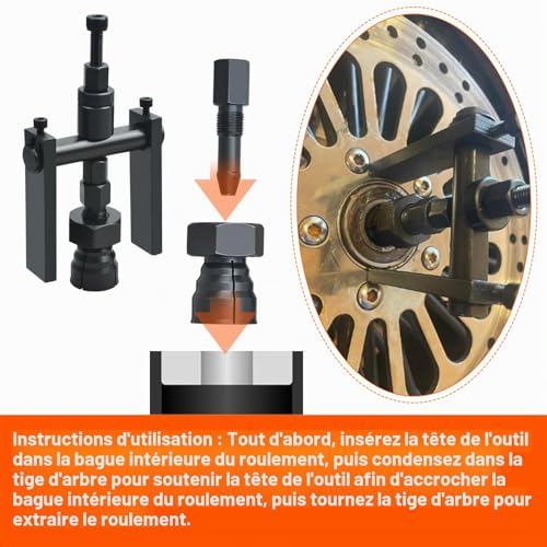 Extracteur de roulements intérieurs 8-32 mm avec marteau coulissant