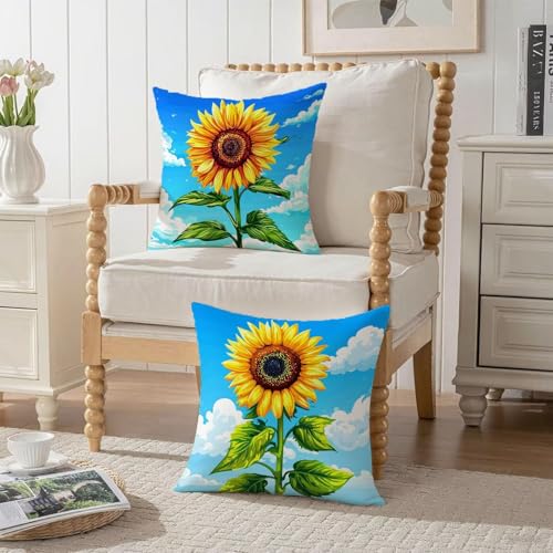 Housse coussin 65x65cm automne carré double face avec fermeture éclair invisible - 4