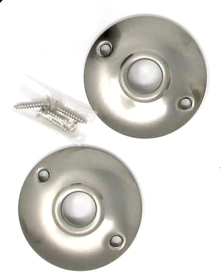Miniatura 2 de Rosetas para pomo de puerta, diámetro exterior de 2.5 pulgadas, acero, níquel cepillado