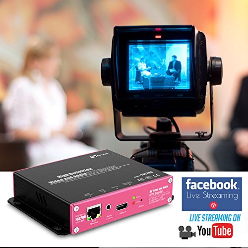 fmuser FBE200 Encoder H.264 / H.265 HEVC IPTV Encoder, HD Video Encoder, Support HLS M3U8 ffmpeg VLC, HTTP RTSP RTMP UDP ONVIF for YouTube, Facebook, Wowza Live Streaming, LAN Connection
