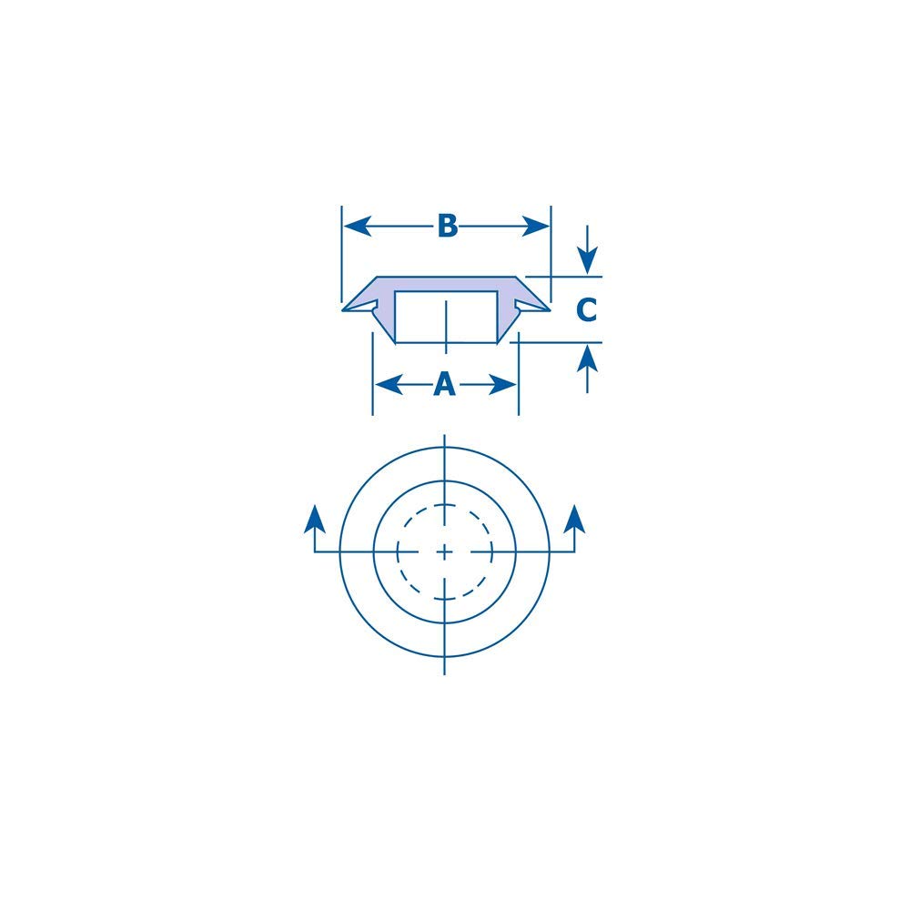 SMF3-3/8BK1 Flush Sheet Metal Plug - to Fit: 3.35