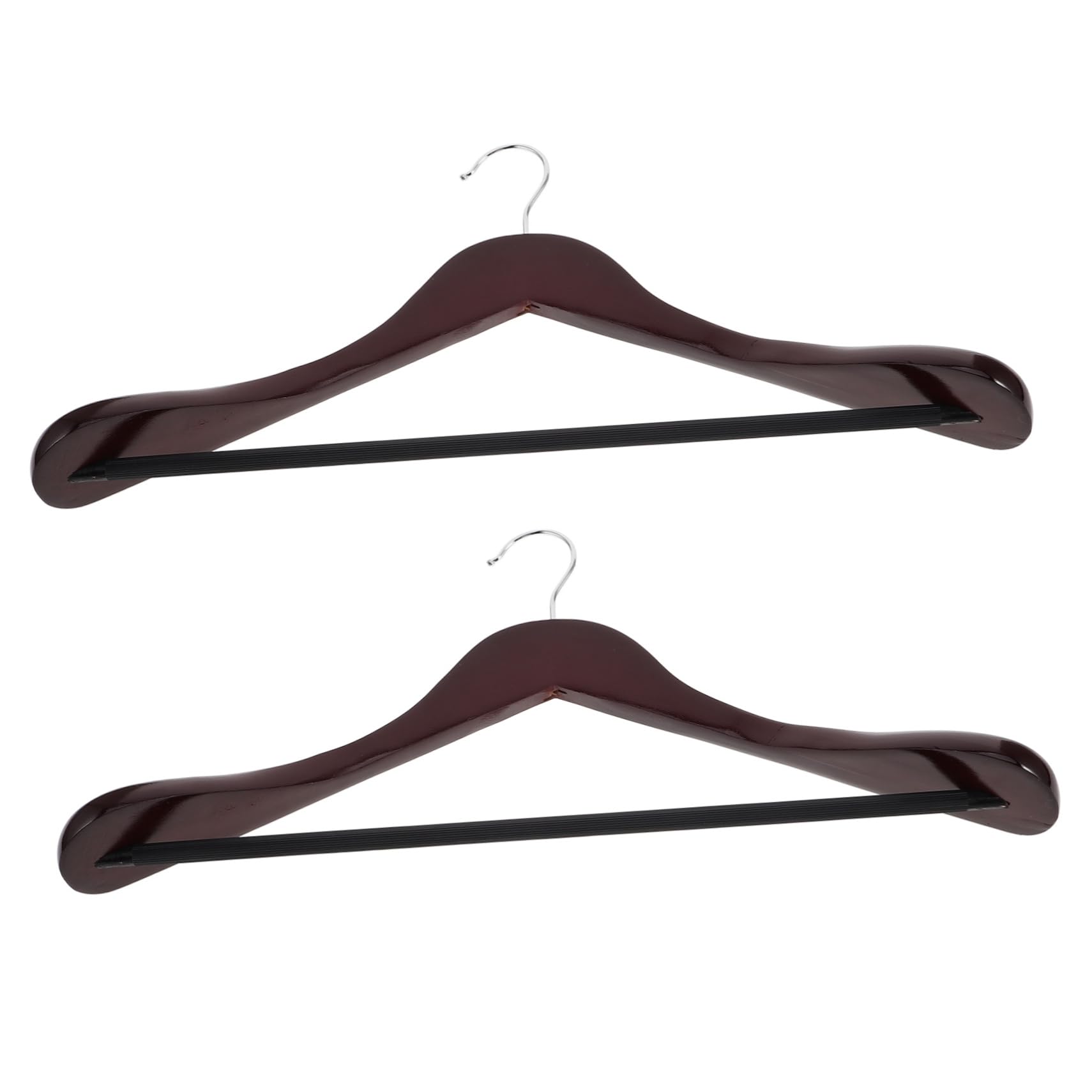 Garneck Coat Racks Solid Wood Hangers Non-Slip Pant Hangers Wooden for Men Wide Shoulder Elegant Wardrobe