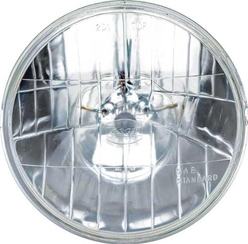 Octane Lighting 7" 12V Halogen Crystal Clear HI/LOW Sealed Beam Glass Headlight Headlamp Light Bulb 12 volt