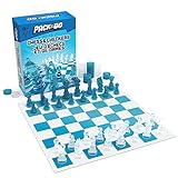 Comprend 1 plateau de jeu, 32 pièces d'échecs, 24 dames, instructions (français non garanti)