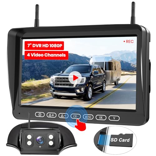 RV Backup Camera Wireless Pre-Wired for Furrion Systems: 1080P 7