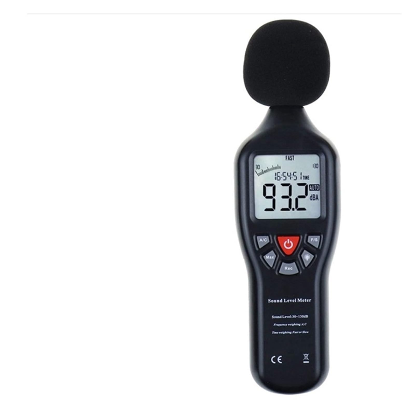 30-130DB Digital LCD Noise Monitor Tester USB Recorder with CD MAX/MIN Measurement