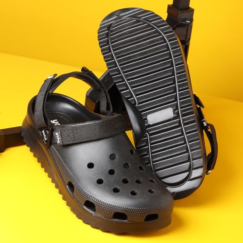Image of YOHO Hacker Clogs for Men | Waterproof Monsoon Footwear & Rainy Shoes | Adjustable Strap Cushioned Sandals