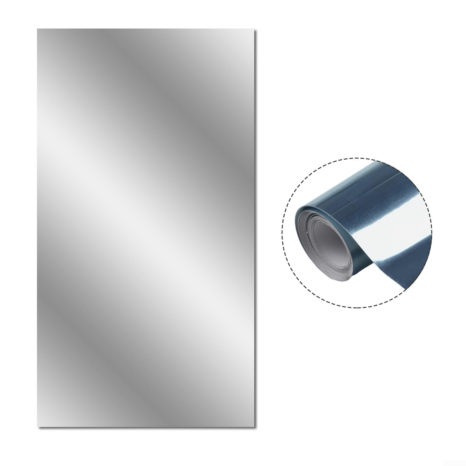 ReachMall Specchio Autoadesivo, Specchio Acrilico Specchio Piastrelle Specchio Adesivi da Parete 200 x 60 cm (4 Pezzi), EHKMYRKCUA38385YR3Y8BUN46
