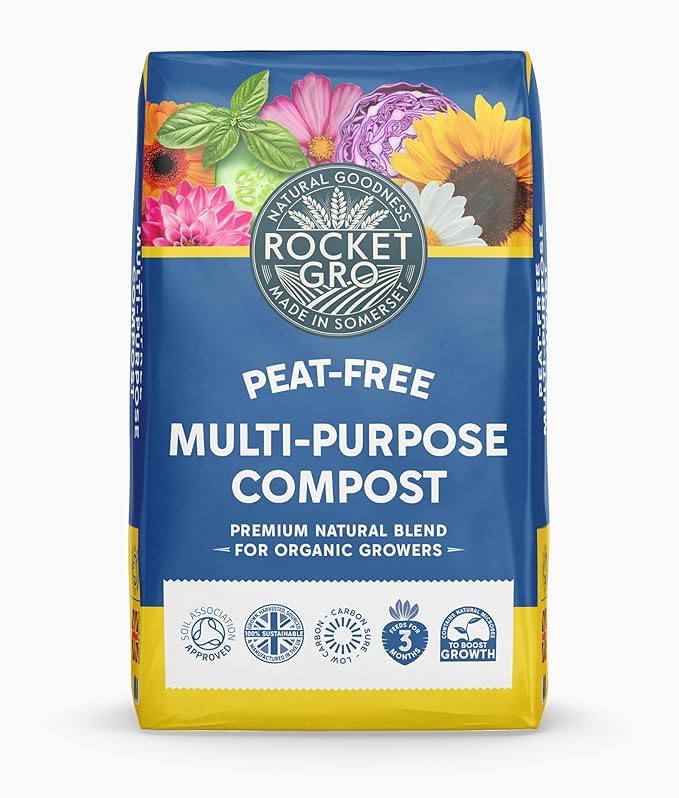 50L Peat-Free Multi-Purpose Compost, Premium Natural Blend for Organic Growing, Ideal for Pots, Beds & Borders