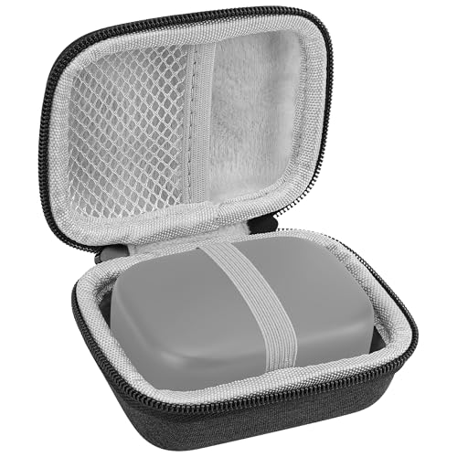 Geekria Estojo de transporte para microfone para criadores compatível com Hollyland Lark A1, Rode Wireless Micro, Boya mini, Maono Wave T1 Mini capa de carregamento, bolsa de viagem rígida para
