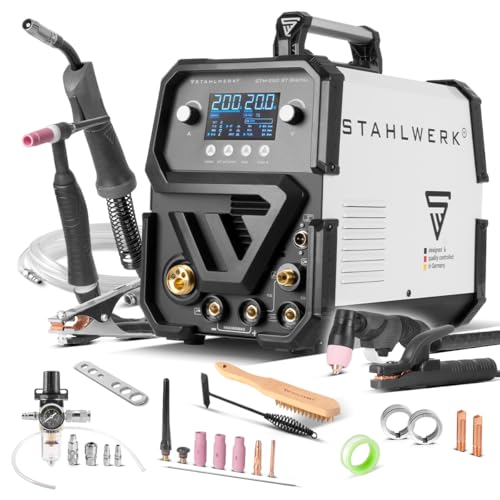 Image of STAHLWERK CTM-250 ST Digital 5-in-1 Gas Protected Combi Welder | Inverter with 200 A, Synergic Wire Feeder and Integrated 50 A Plasma Cutter CUT | TIG | MIG MAG | MMA | FLUX