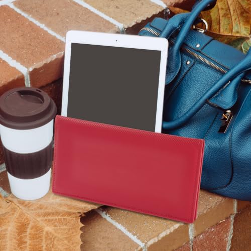 Image of CoBak Checkbook Cover for Women & Men - PU Leather Case with RFID Blocking | Classic Design Check Book Holder for Personal and Business