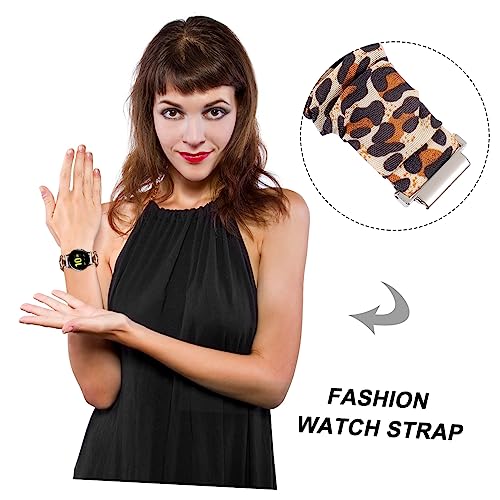 Homoyoyo Scrunchie Watch Strap for Watch Active Elastic Band Leopard Print Design Comfortable Lightweight Replacement Strap for Girls2