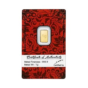Bangalore Refinery 24k (999.9) 1 gm Yellow Gold Bar 5 51L9g 3twmS. SL500 . SS300