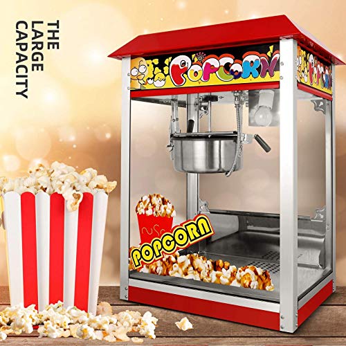 BGSFF Popcorn-Maschine, elektrische Heißluft-Popcorn-Poppers, Popcorn-Maschine aus rostfreiem Stahl, für gewerbliche und… – Bild 3