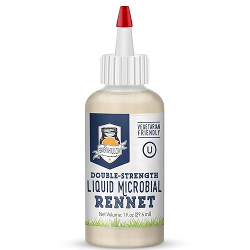 Cuajo microbiano líquido para la fabricación de queso, coagulante vegetariano de la leche - 1 fl oz