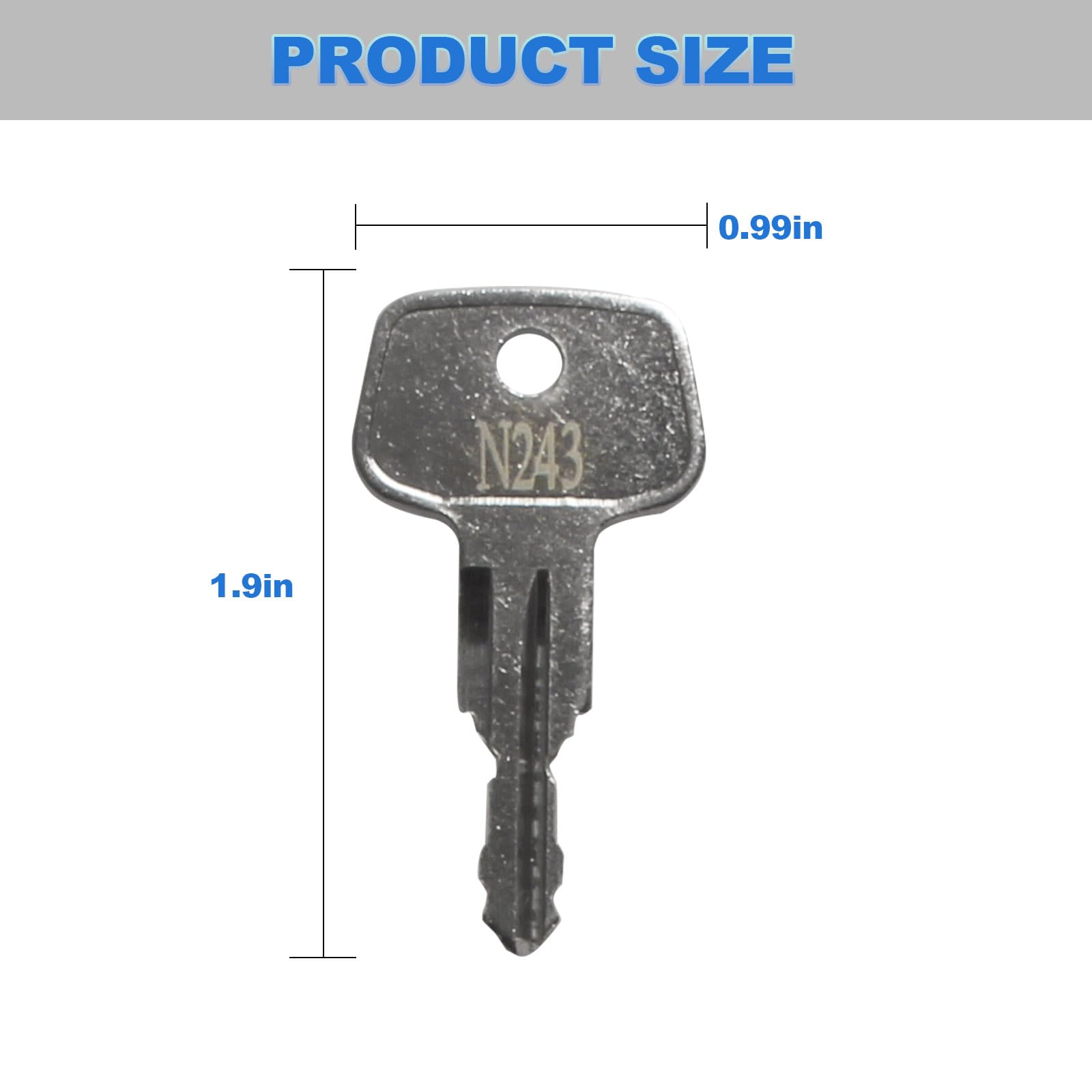 seork Car Rack Replacement Key N243 (2 Pcs) Fits for Thule Compatible Roof Racks, Cargo Box, Carriers, Crossbars Code N243