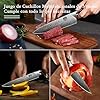 SHAN ZU Set de Cuchillos de Cocina de Acero en Polvo, 3 Piezas Juego de Cuchillos de Cocina Súper Afilado y Duro, Mango de Madera Ergonómico, Cuchillo de Chef, Cuchillo Universal y Cuchillo de Pelar #5