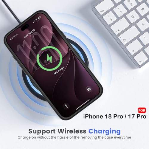 Image of TheGiftKart Hybrid Shockproof Back Cover Case for iPhone 18 Pro / 17 Pro Compatible with MagSafe | Camera Protection Module | Hard Cover Case (PC & TPU, Transparent Clear Back, Black Sides)