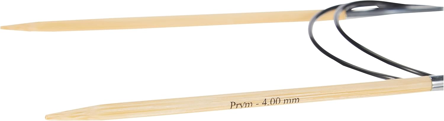 Prym 80 cm x 4 mm Circular Knitting Pins, Bamboo