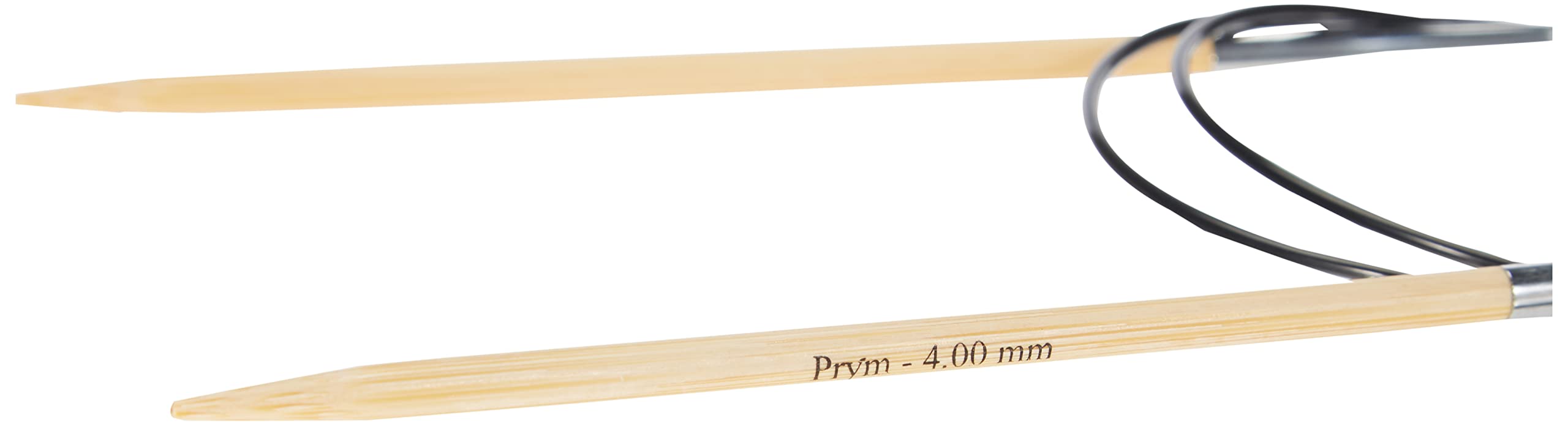 Rundstricknadel Aus Bambus Von Prym – 80 Cm Länge, 4,0 Mm Stärke, Gratfrei Mit Glattem Übergang Zum Seilchen, Ideal Für Pullover, Ärmel Und Halsausschnitte