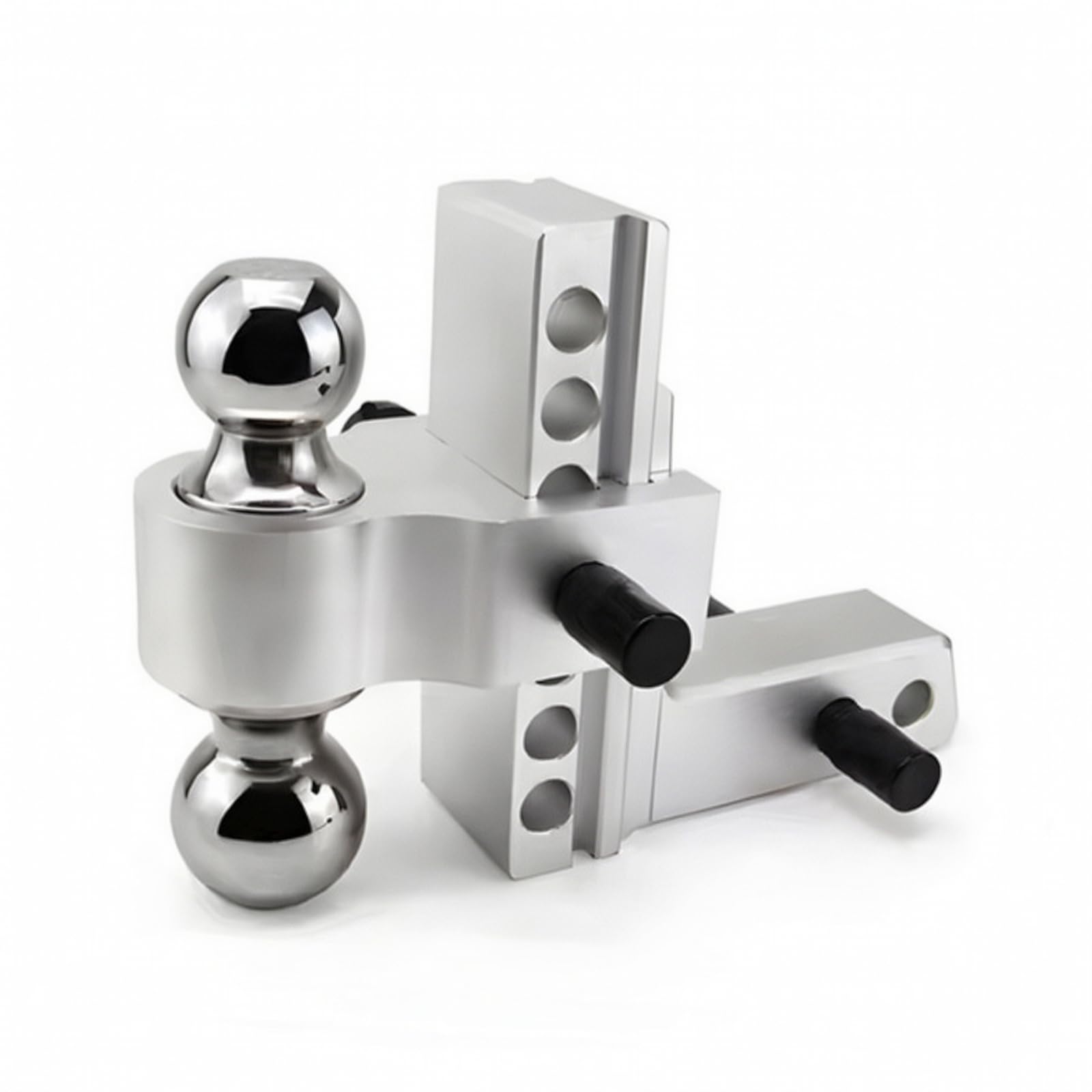 Conector Remolque con Pasadores Resistente a la Corrosión, Enganche Remolque Ajustable, Seguro, Brazo Enganche con Bola, Plata