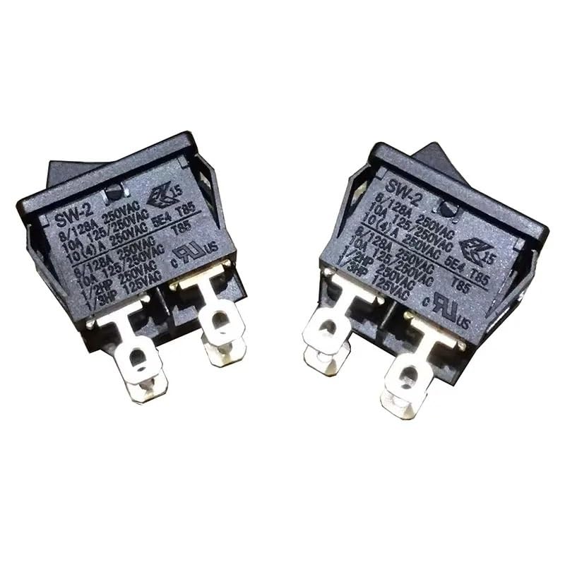 Interruptor basculante para embarcaciones, 2 interruptores basculantes SW-2 de 4 pines, posiciones, 10 A, 125 V, 250, 21 x 15 mm