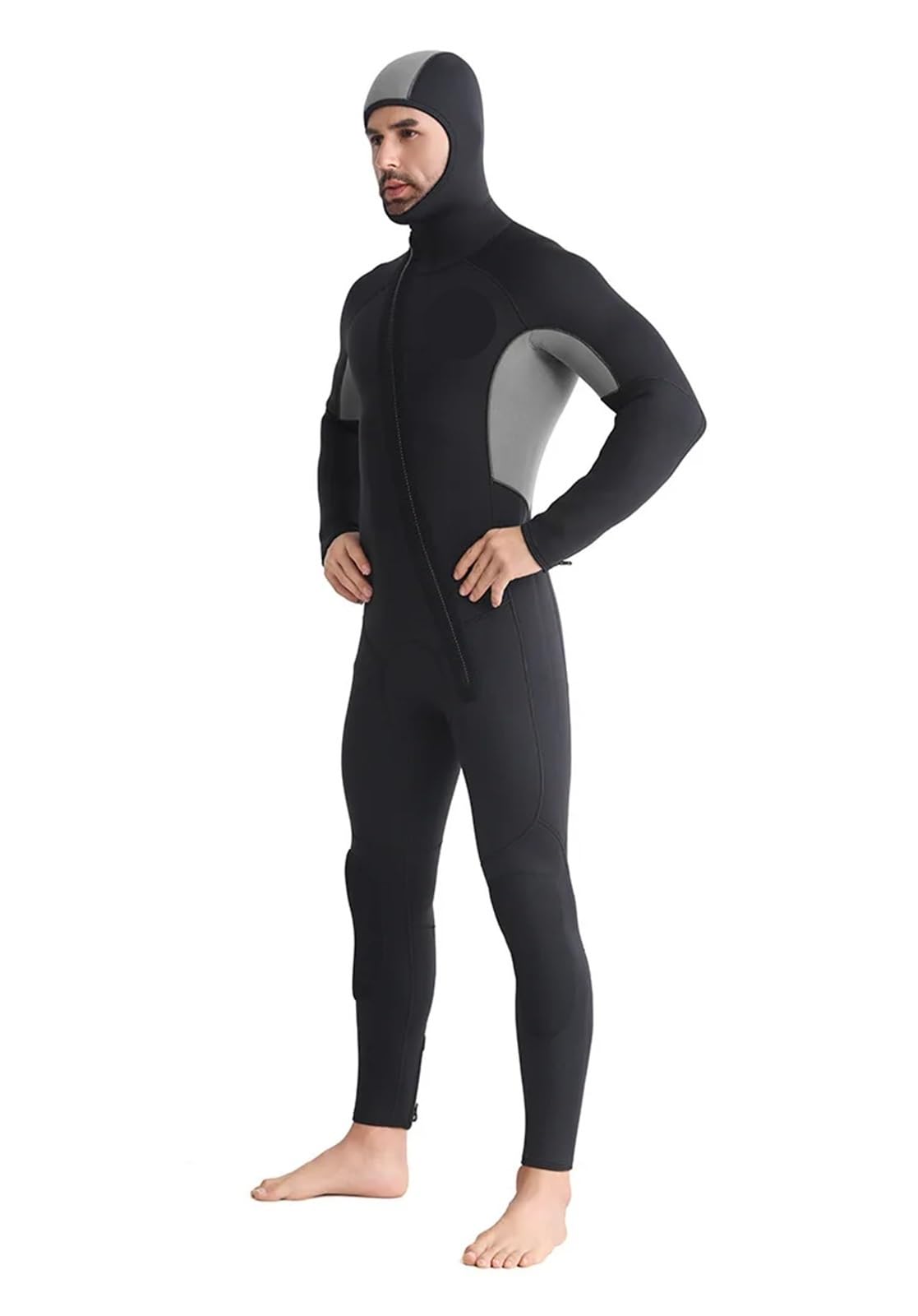 Combinaison de Plongée Néoprène Combinaison de plongée Une pièce 5mm, Chapeau épais Thermique for Hommes, Natation d'hiver, Surf Flottant pour plongée Snorkeling