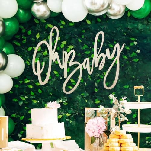 Oh Boy Wooden Sign-Giant Baby Shower, Gender Reveal, Baby's 1st Birthday&Nursery Decor Party Backdrop Decoration &Ideal Boy Theme Decoration