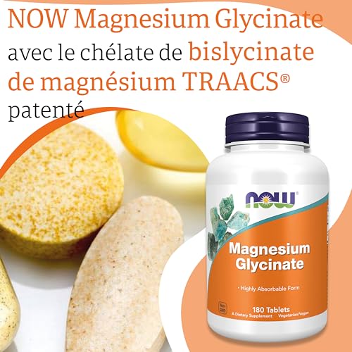 Now Foods, Magnesium Glycinate, 200mg Magnésium, 180 Comprimés végétaliens, Testé en Laboratoire, Végétarien, Sans Gluten, Sans Soja, Sans OGM – Image 4