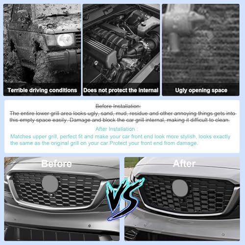 Image of CDEFG 2Pcs for 2026 Mazda CX-5 Front Grill Mesh Insert Front Upper Grille | for 2026 Mazda CX5 (S /Select /Preferred /Premium /Premium Plus) Accessories Car Exterior Accessories ABS Material