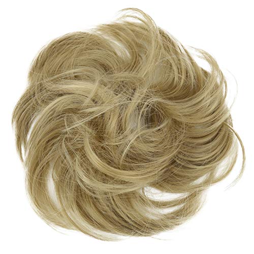 CAISHA Synthetic Fiber Hairpiece Scrunchie Scrunchy Updo Slightly Wavy Blonde G29B