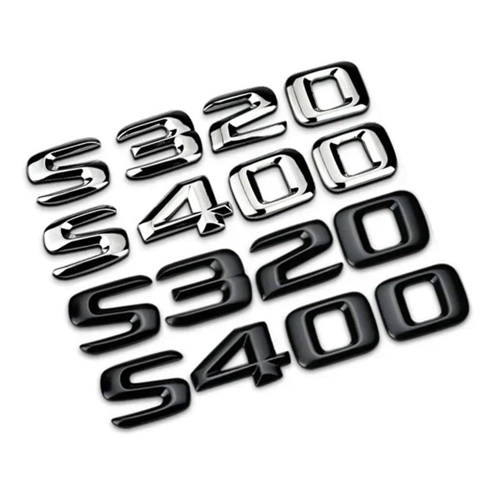 Monogramme S600 autocollant 3D chrome pour corriger un logo de coffre Mercedes abîmé