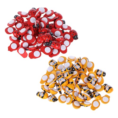 OATIPHO 300 Pegatinas Autoadhesivas de Mariquitas y Abejas Pequeñas para Manualidades DIY Mini Figuras Planas de Decoración Infantil Accesorios Creativos para Ropa y Scrapbooking