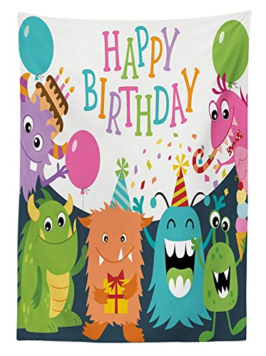 Yeuss - Mantel de cumpleaños para niños, diseño Confeti de bebé Mo