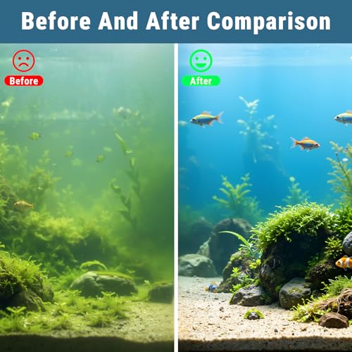 Image of coospider-repta Aquarium Filter UV Green Clean Machine for 15-40 Gallon Fish Tank Crystal Clear 100GPH