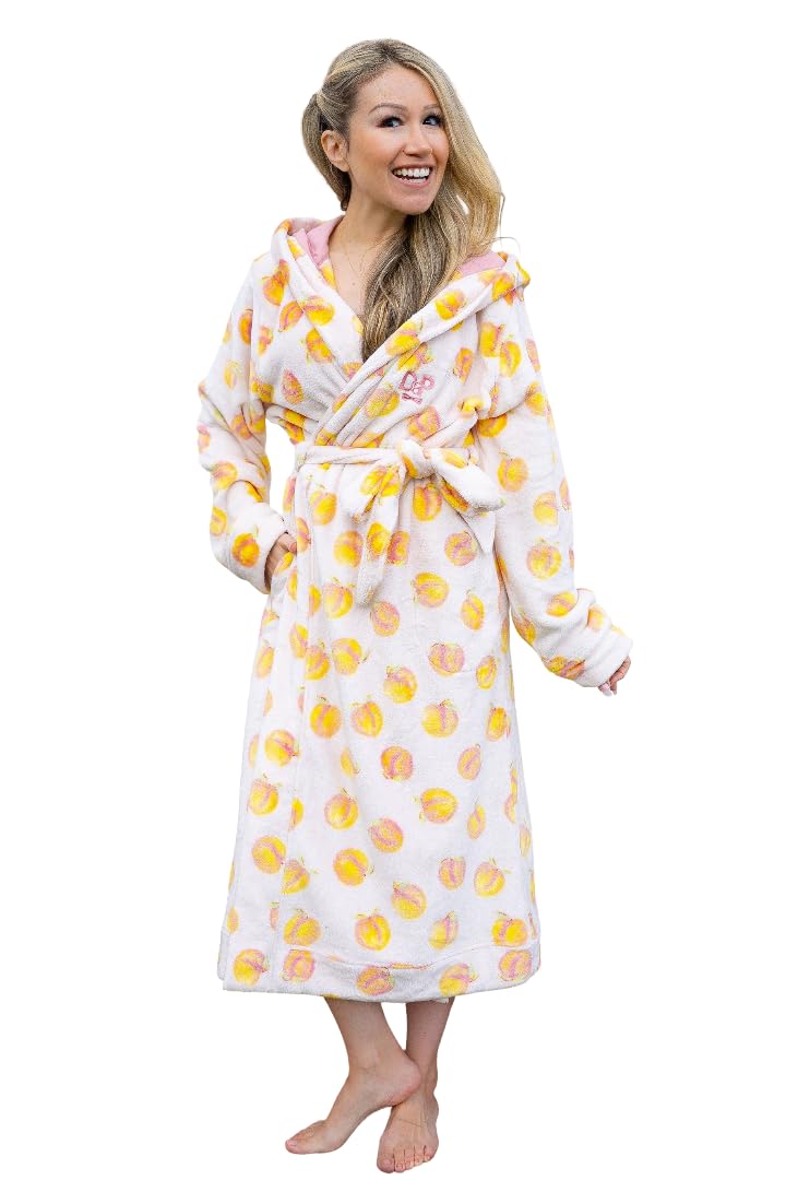 Womens Plush Robe-Soft Cozy Bath Robe with Tie Waist-Women Robes Who Love Relaxing Lounging While Matching with Their